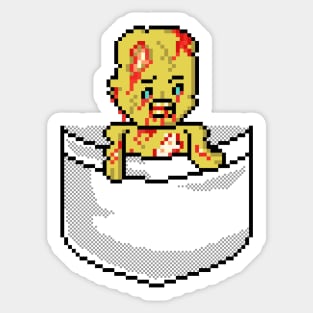 Pixel Pocket Zombie Sticker